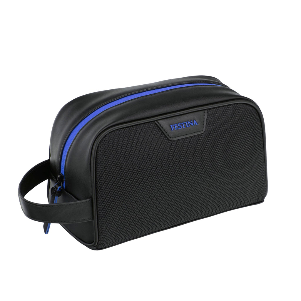 Men's toiletry bags FESTINA Dressing-case Black Edition with blue logo