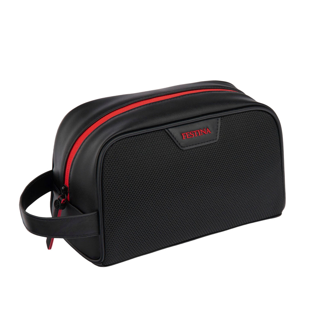 Travel toiletry bags FESTINA Dressing-case Black Edition with red logo