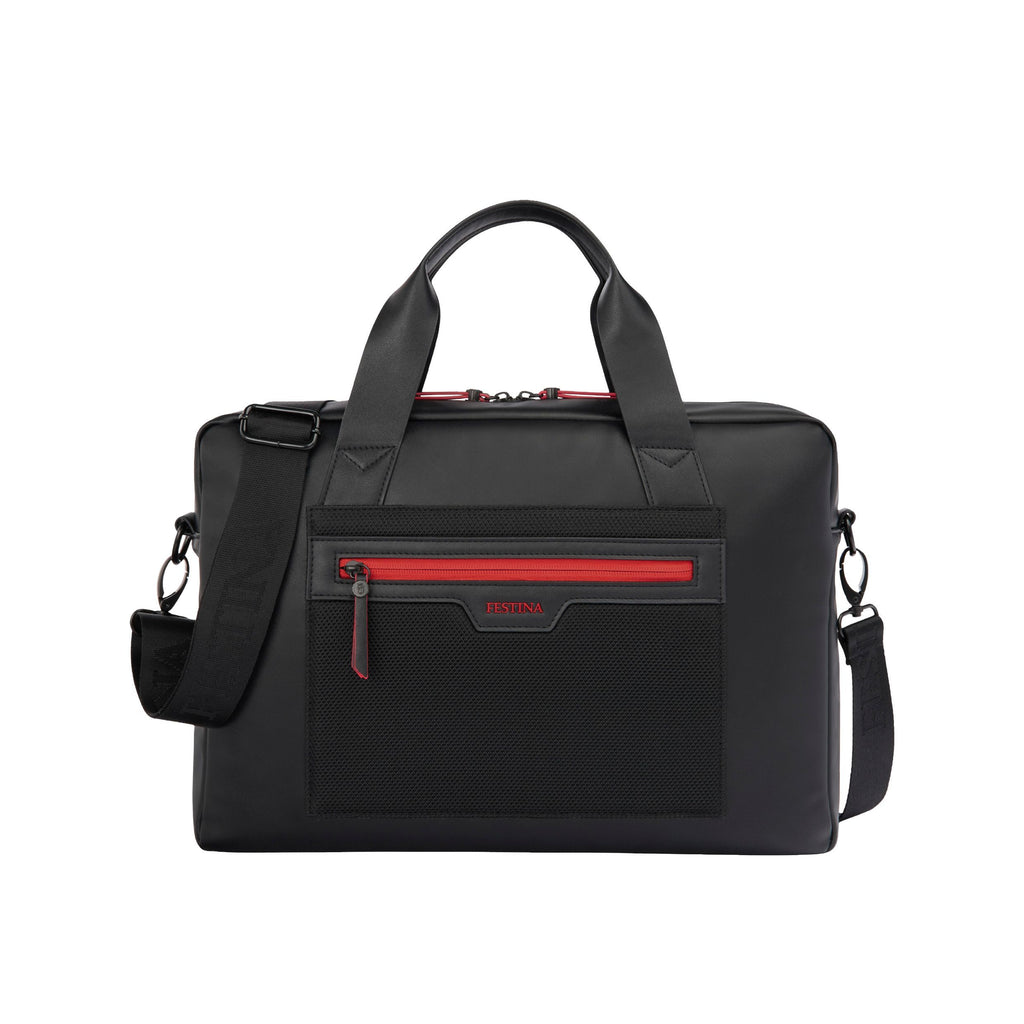 FESTINA Travel Document bag Black Edition with red rubberized logo