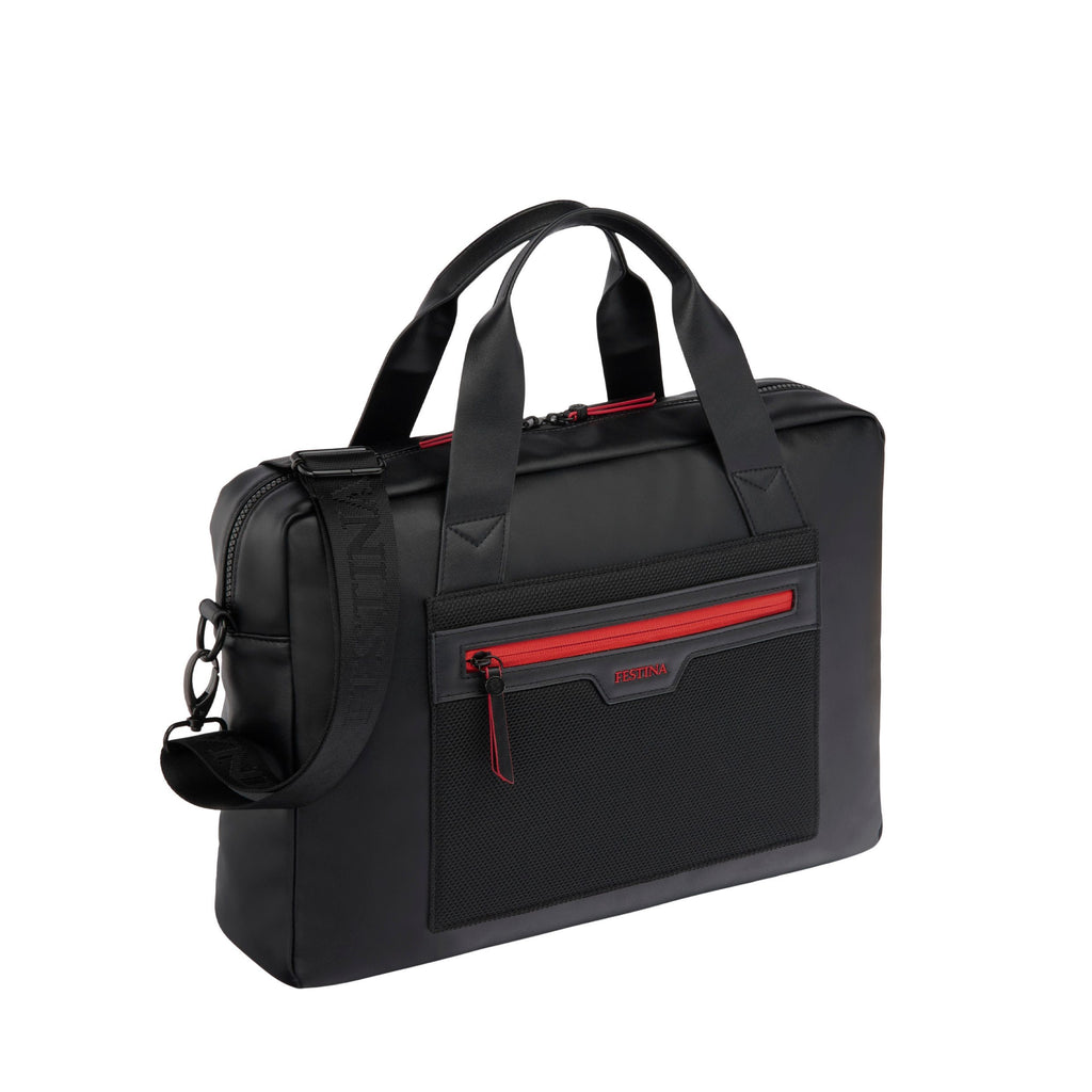 FESTINA Travel Document bag Black Edition with red rubberized logo