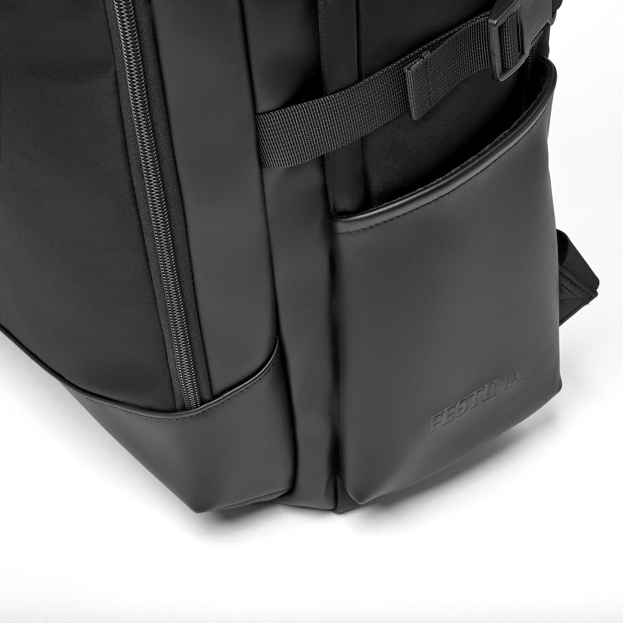 Men's travel storage bags FESTINA Black Backpack weekend Button