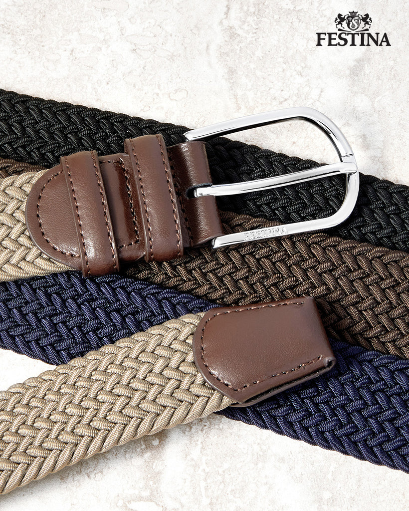  Mens designer belts for men Festina fashion navy men's belt Sports L 