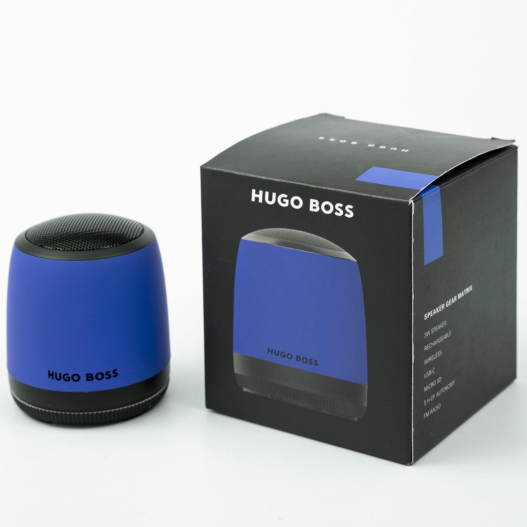Luxury speakers Hugo Boss fashion blue wireless speaker Gear Matrix – Luxury Corporate Gifts