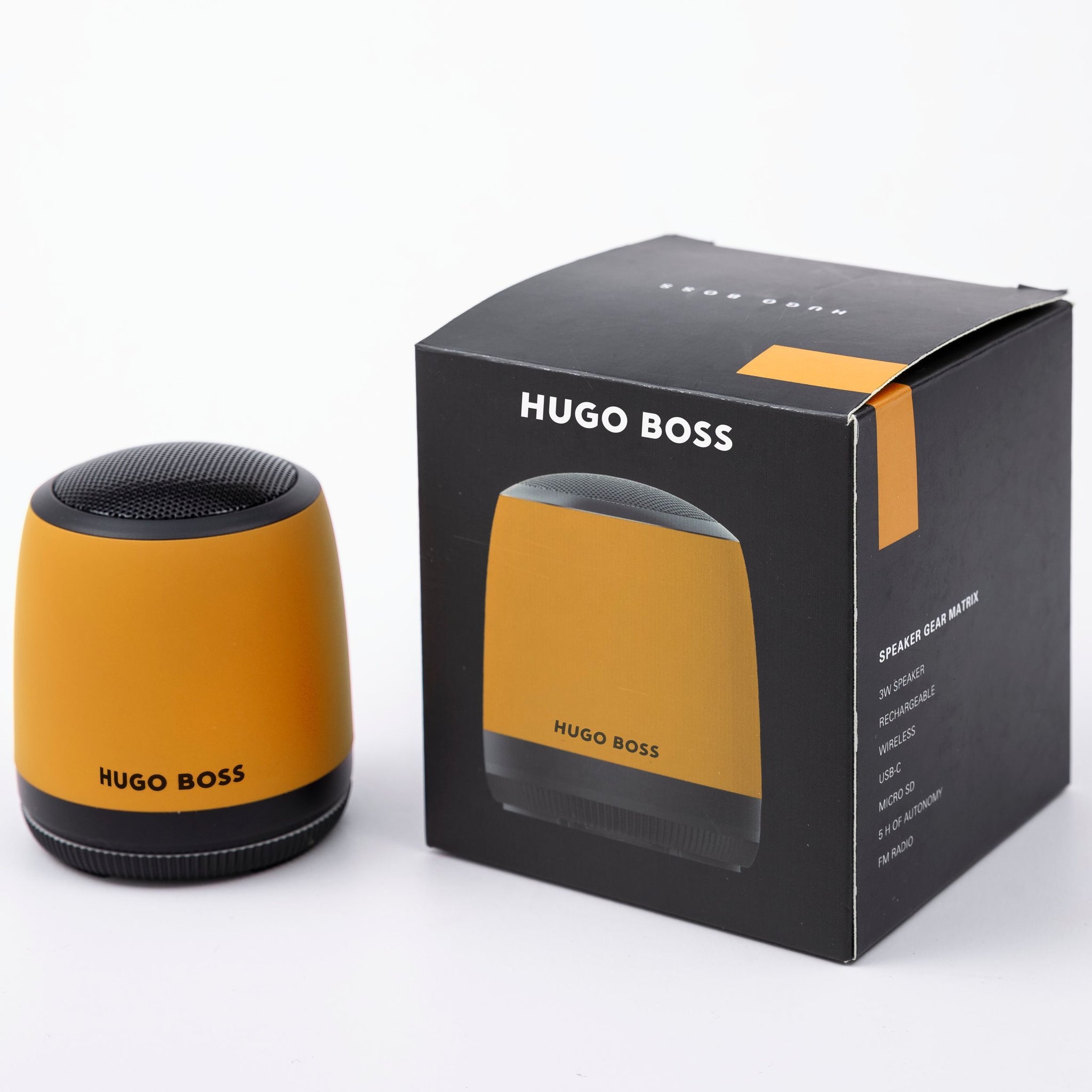 Luxury Bluetooth speaker Hugo Boss Fashion Yellow Speaker Gear Matrix – Luxury Corporate Gifts