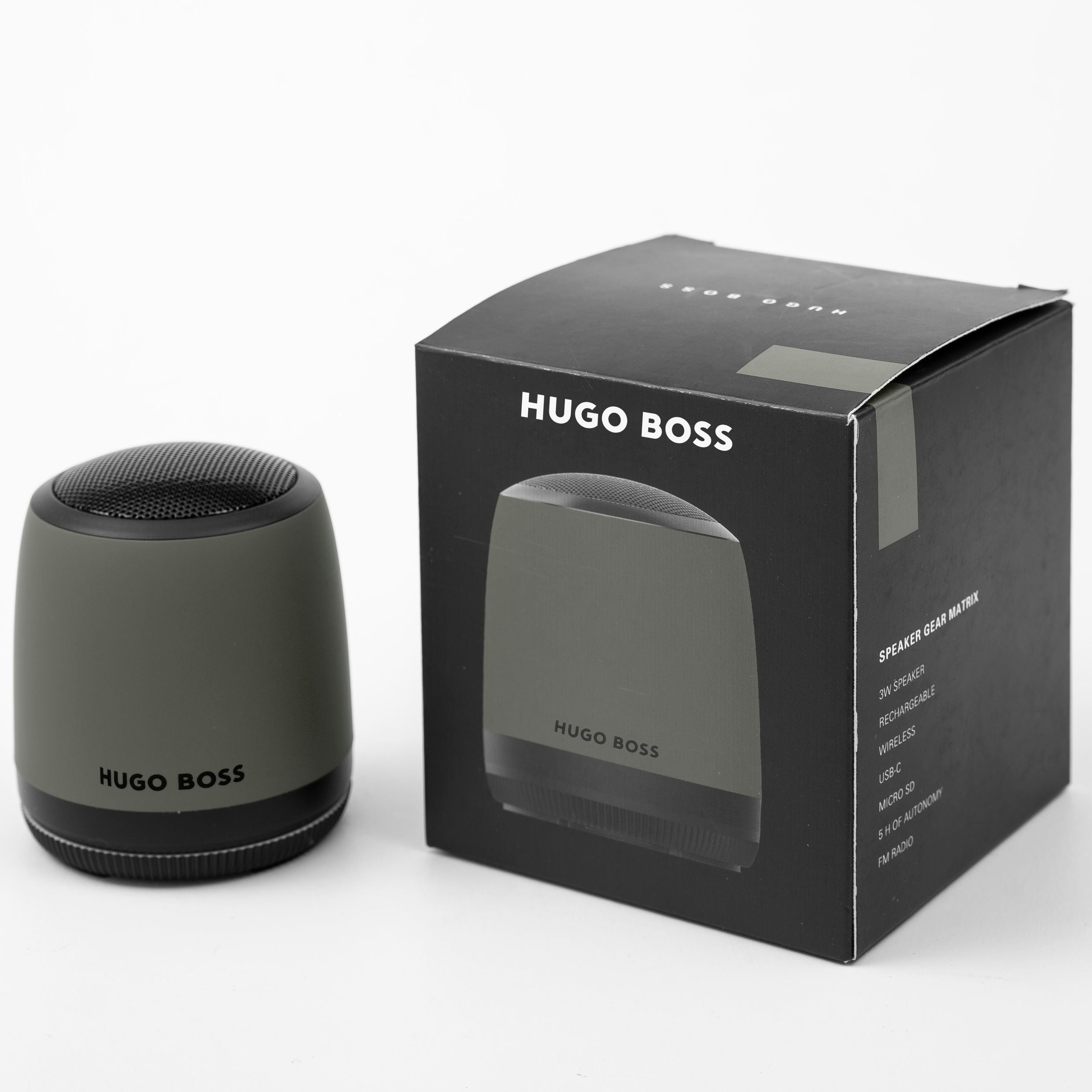 Men's luxury Bluetooth speaker Hugo Boss Khaki Speaker Gear Matrix – Luxury Corporate Gifts
