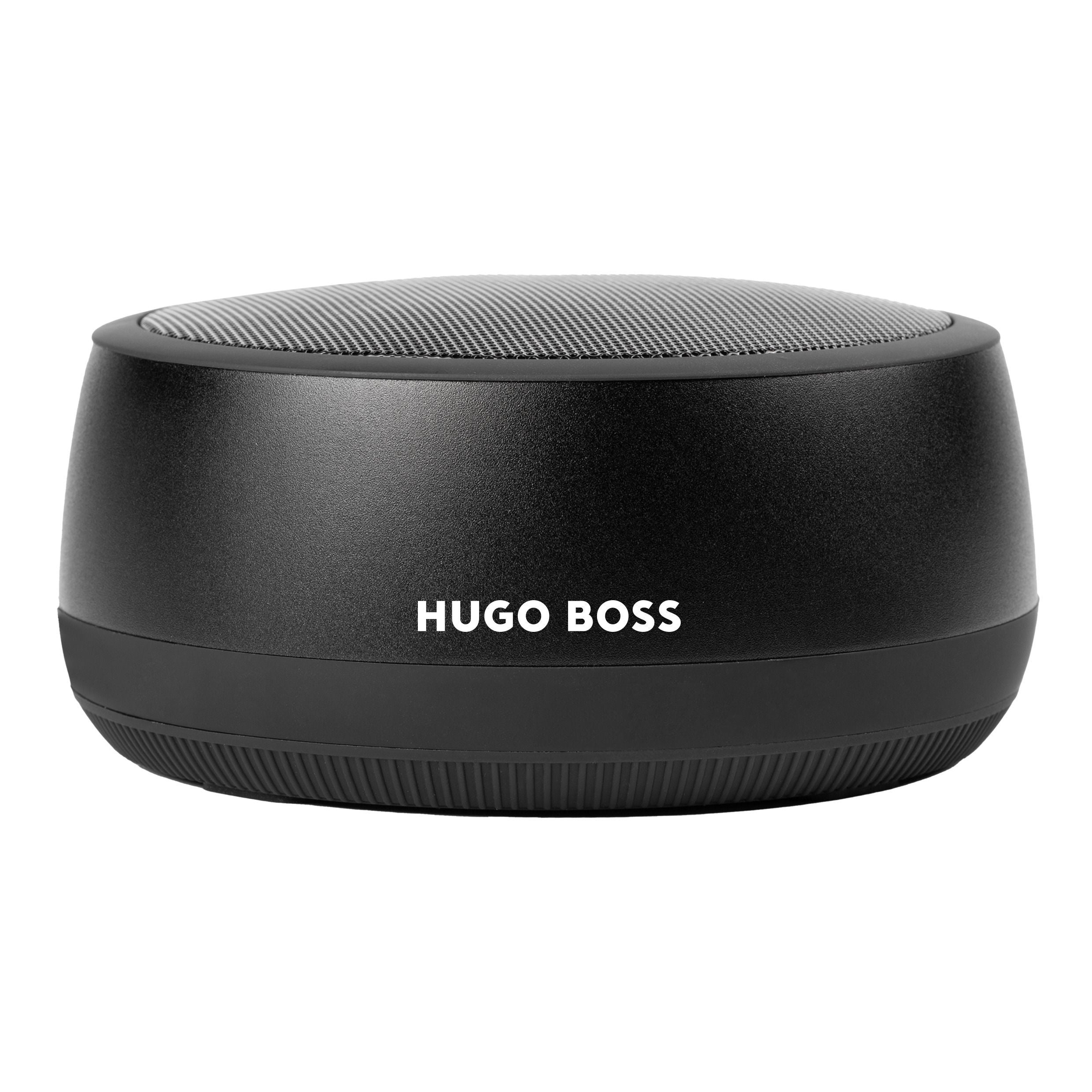 Designer wireless speakers Hugo Boss fashion luxe black Speaker Gear – Luxury Corporate Gifts