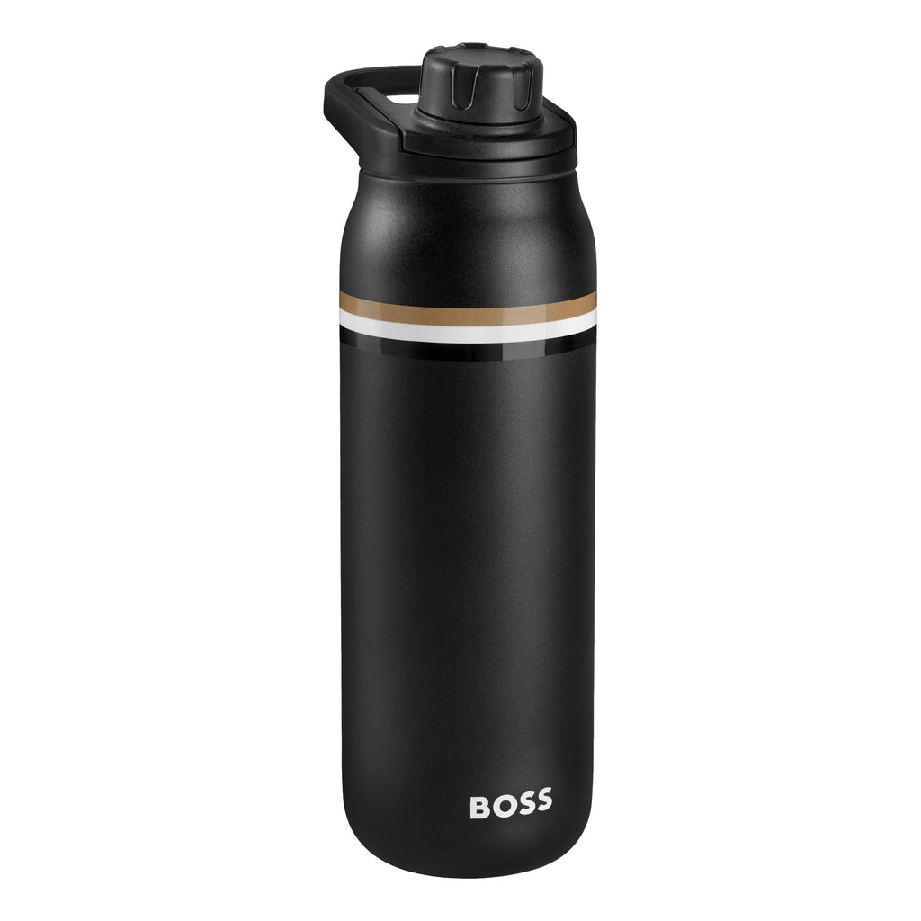 BOSS black matt plated isothermal flask with iconic colors imprinted