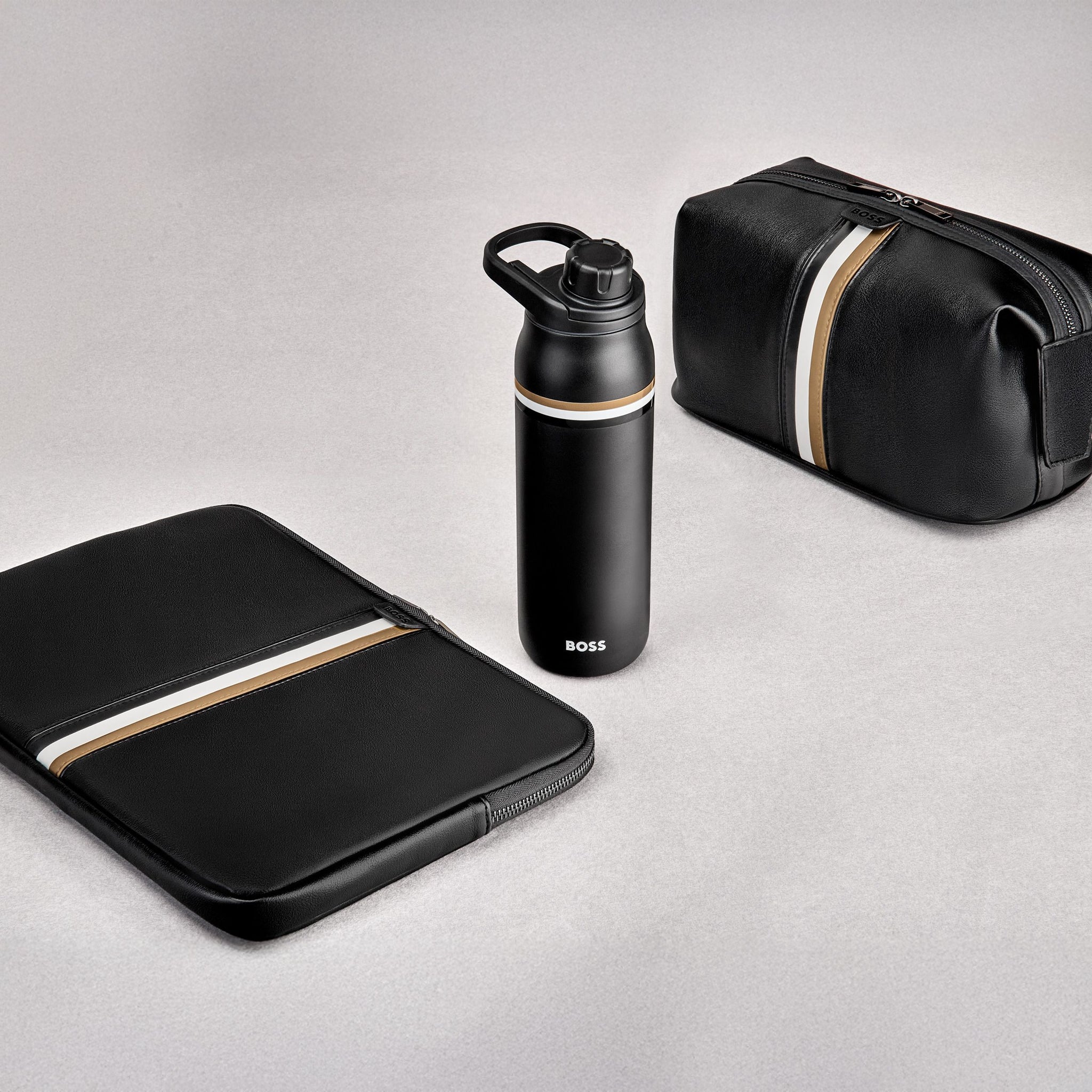 BOSS black matt plated isothermal flask with iconic colors