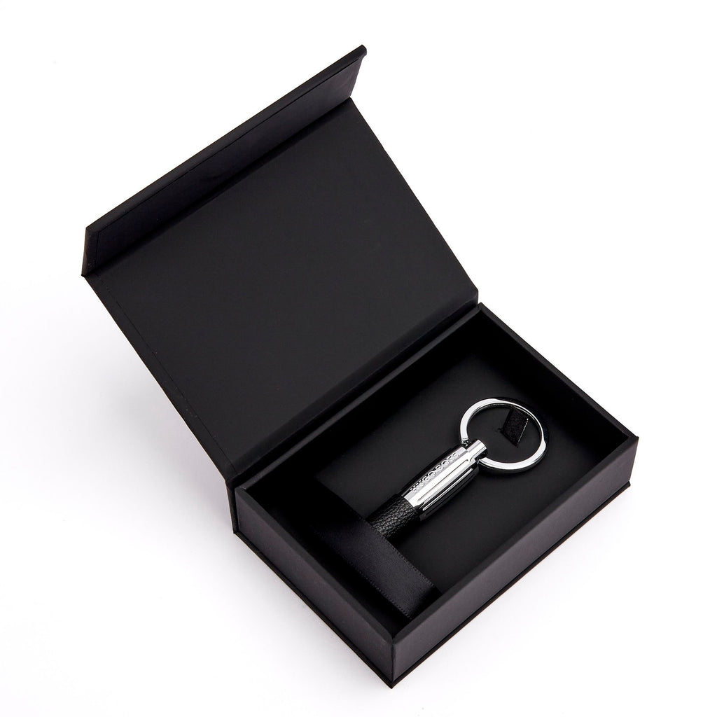 Men's designer keychains HUGO BOSS Black trendy Key ring Pure Iconic