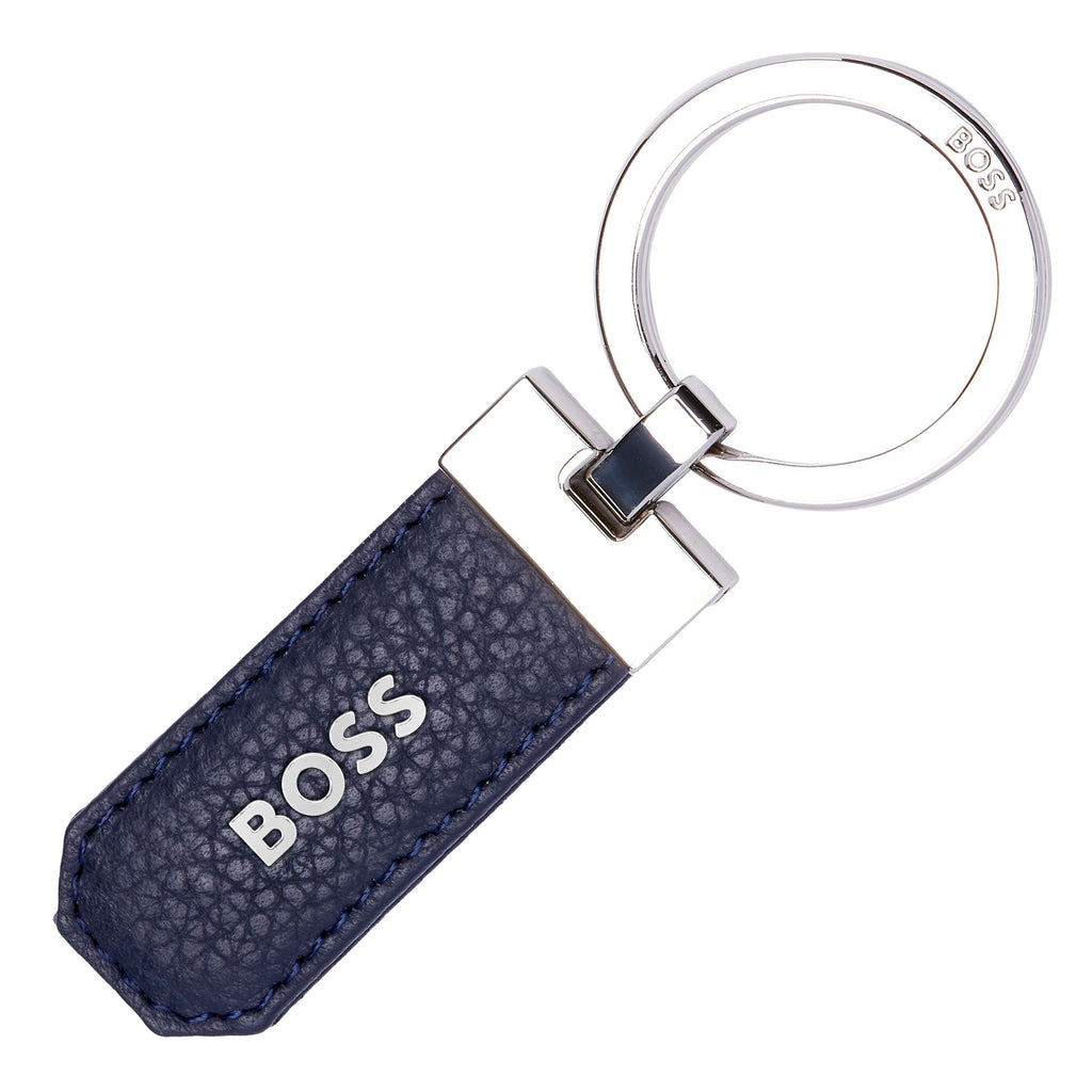 Men's accessories in Hong Kong HUGO BOSS Grained Navy Key ring Classic