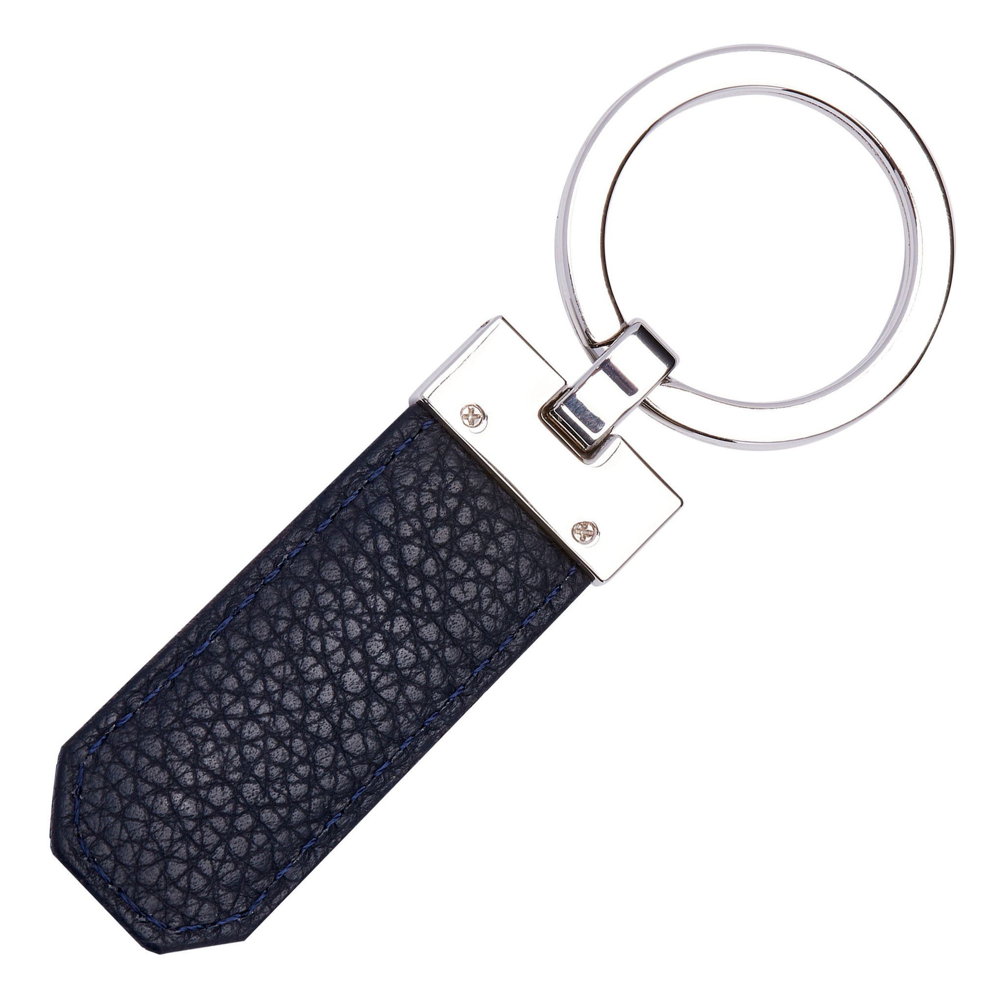 Small leather goods in Hong Kong BOSS Grained Navy Key ring