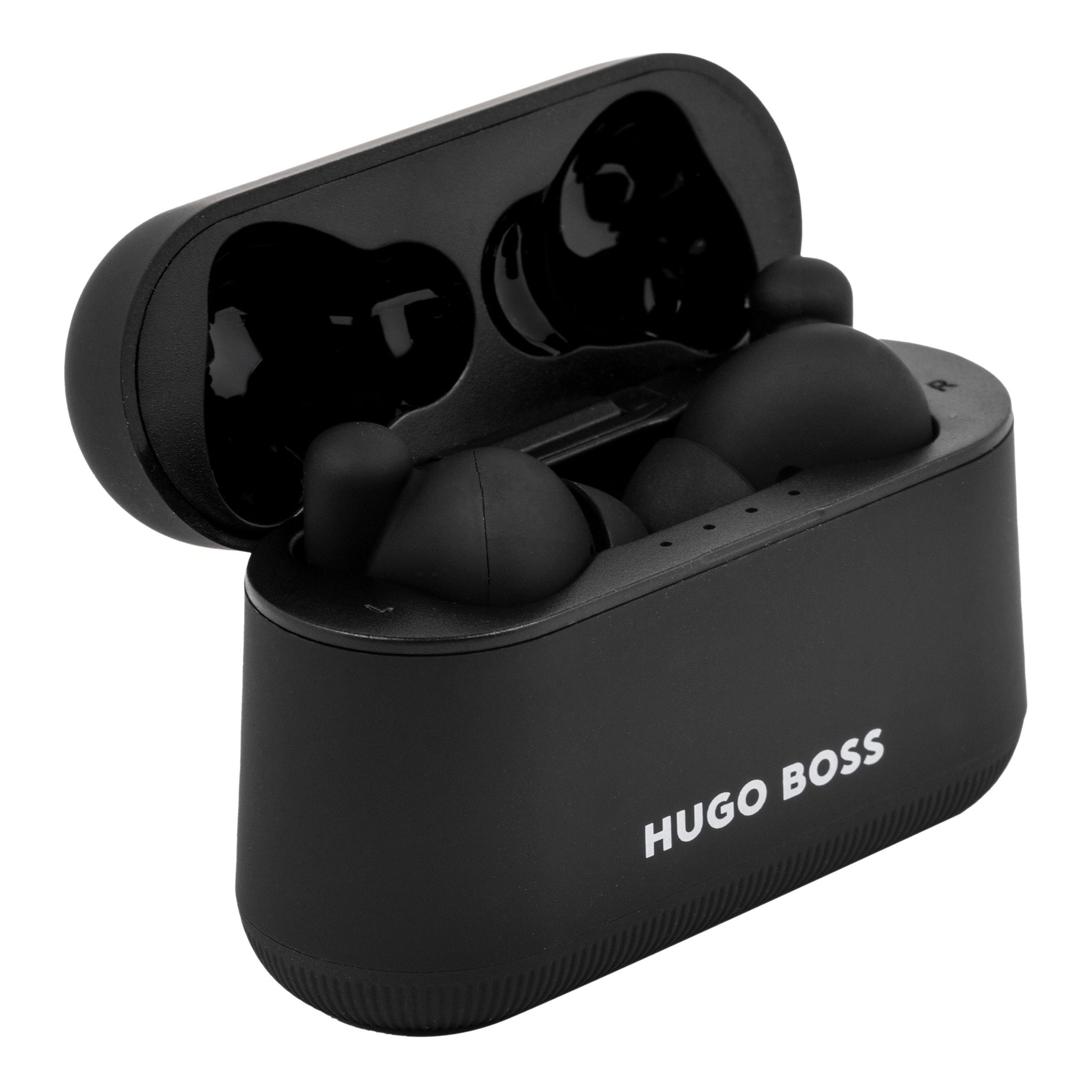Luxury wireless earbuds Hugo Boss Fashion Black Earphones Gear