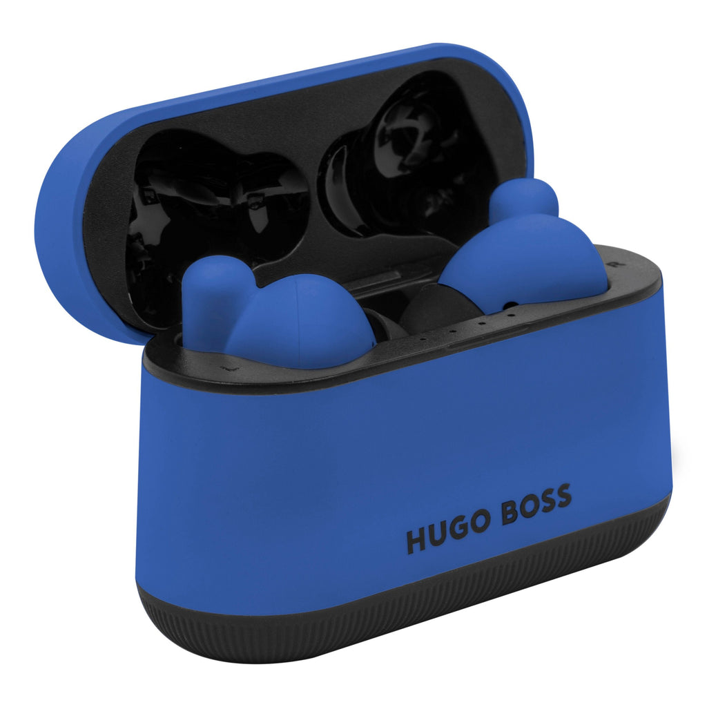  Bluetooth earbuds HUGO BOSS blue true wireless earphones Gear Matrix