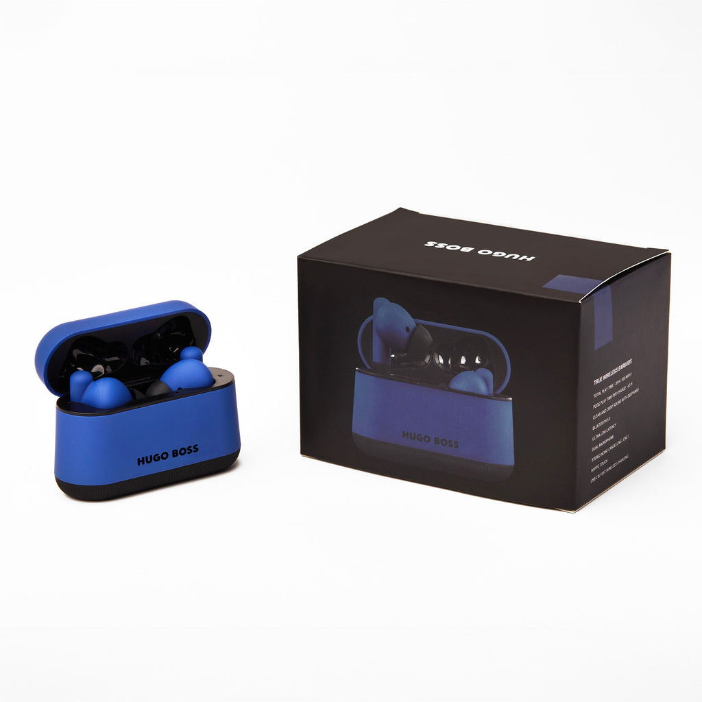  Bluetooth earbuds HUGO BOSS blue true wireless earphones Gear Matrix