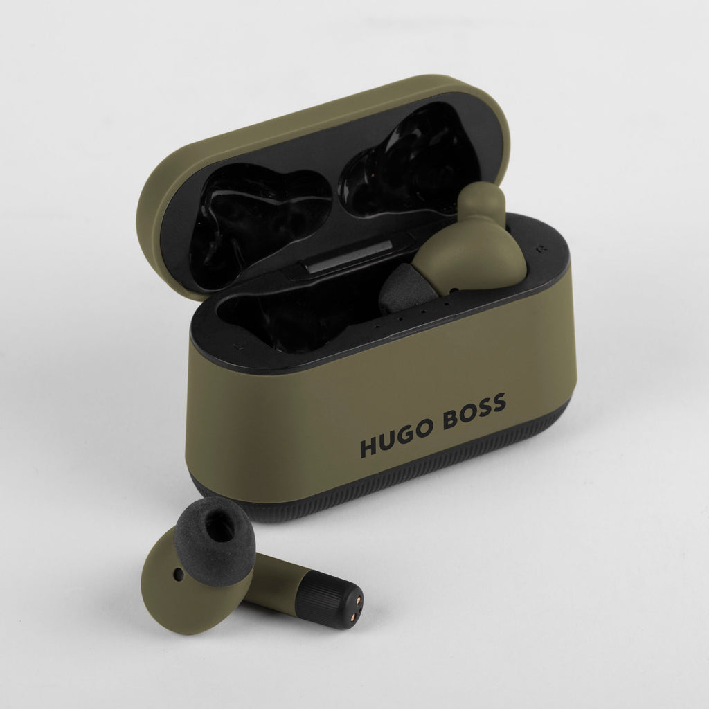  Wireless earbuds in Hong Kong HUGO BOSS khaki earphones Gear Matrix 