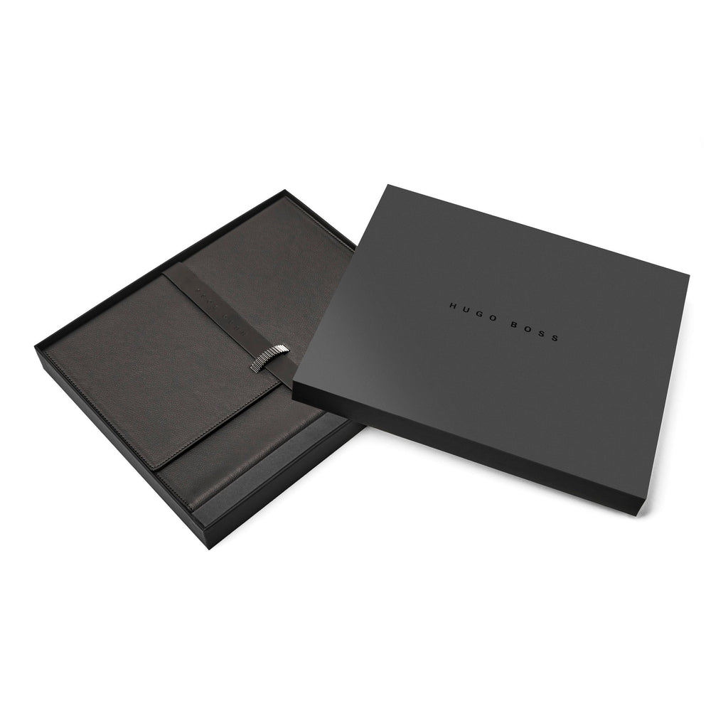 Luxury folder for men HUGO BOSS fashion black A4 Folder Illusion Gear
