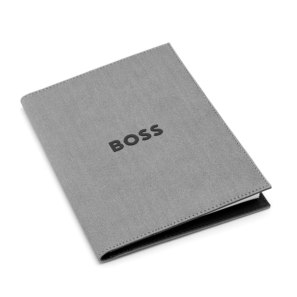 Portfolios BOSS Grey A5 Folder Formation Line with black embossed logo