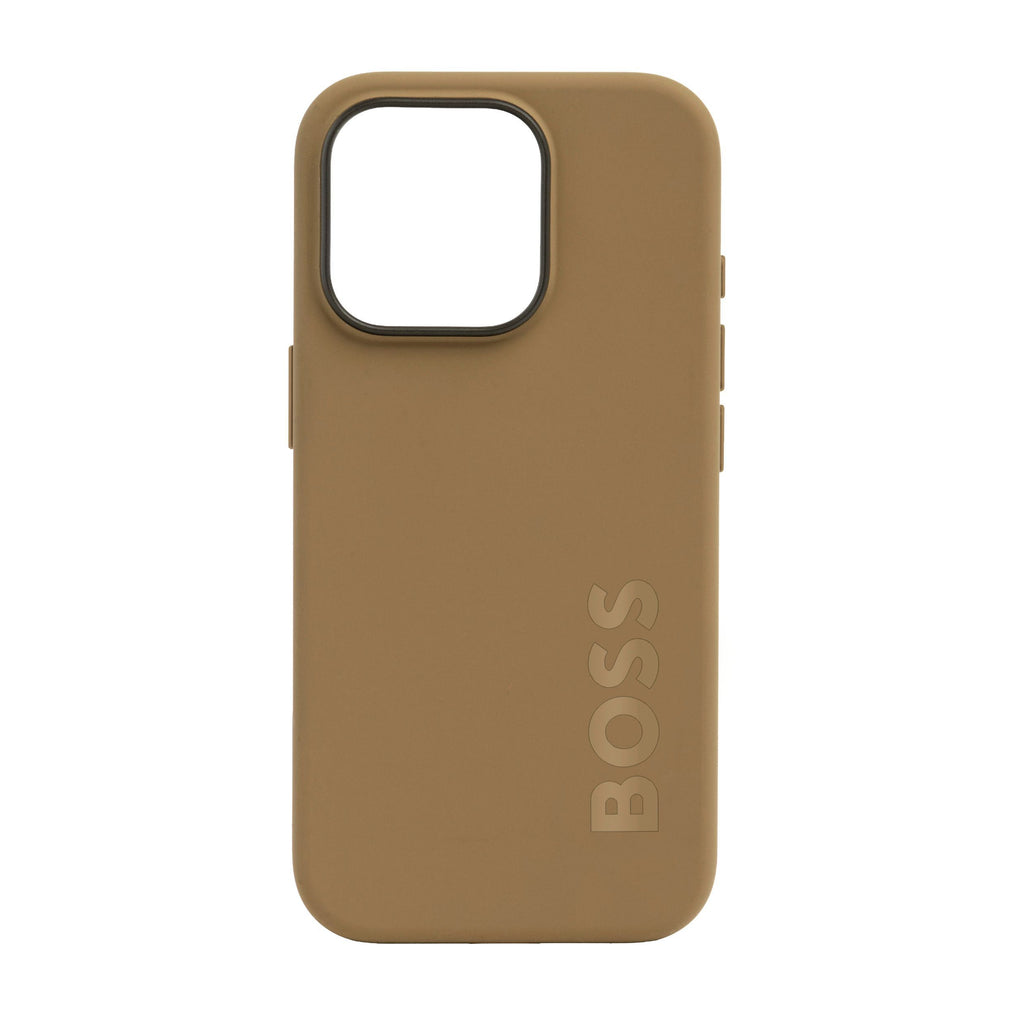 Corporate gifts BOSS camel color phone case for iPhone 16 Pro Edge