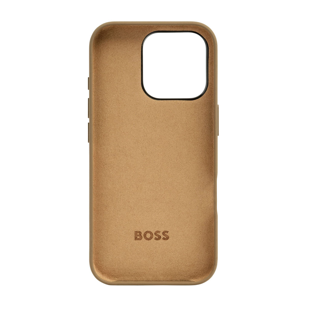 Corporate gifts BOSS camel color phone case for iPhone 16 Pro Edge