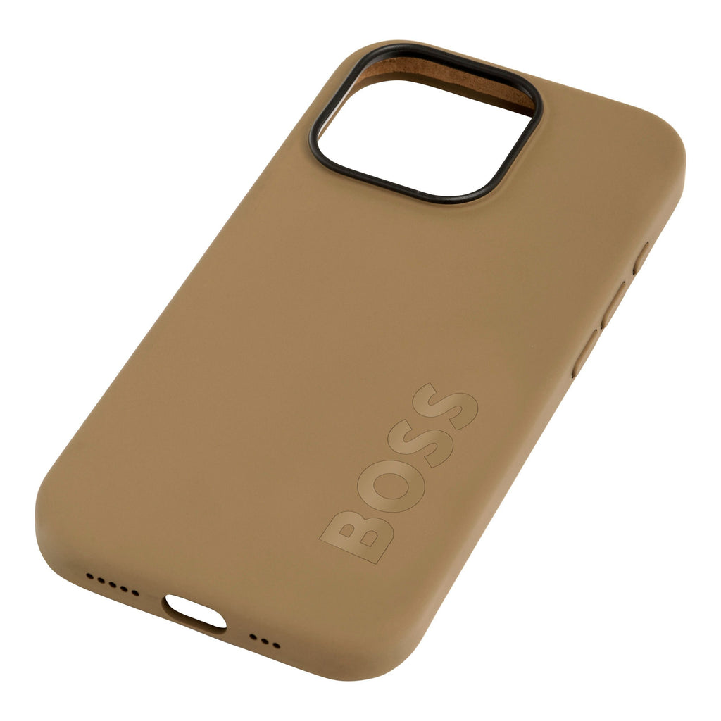 Corporate gifts BOSS camel color phone case for iPhone 16 Pro Edge