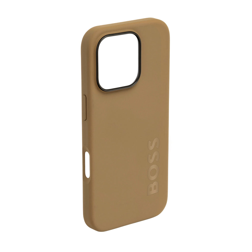 Corporate gifts BOSS camel color phone case for iPhone 16 Pro Edge