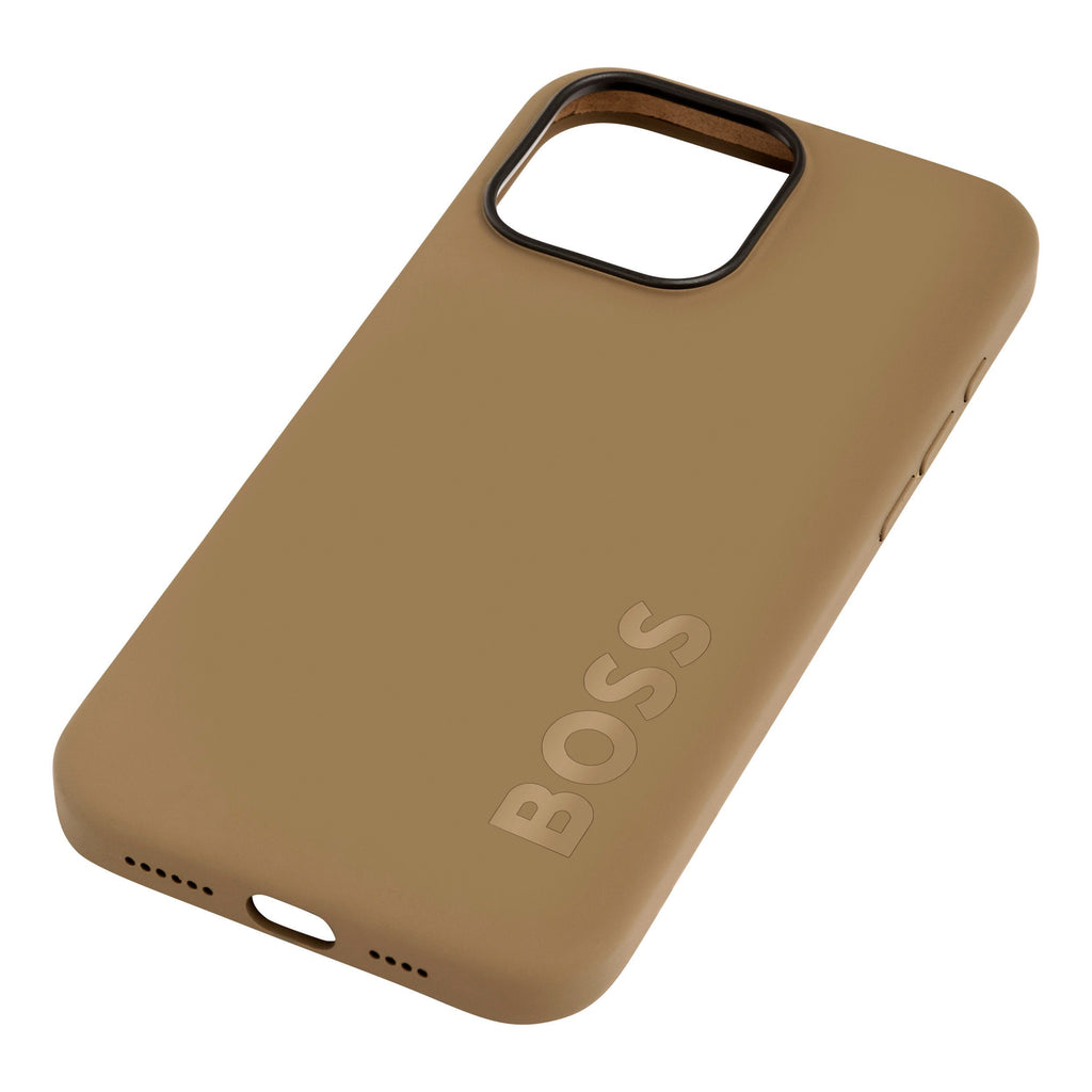 Business gifts BOSS camel color phone case for iPhone 16 Pro Max Edge