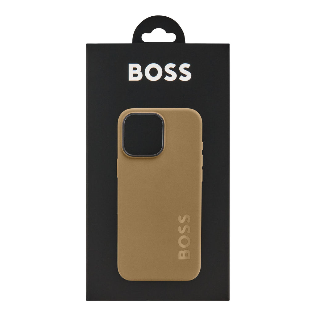 Business gifts BOSS camel color phone case for iPhone 16 Pro Max Edge