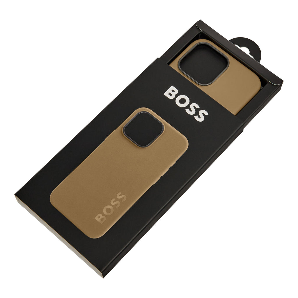 Business gifts BOSS camel color phone case for iPhone 16 Pro Max Edge