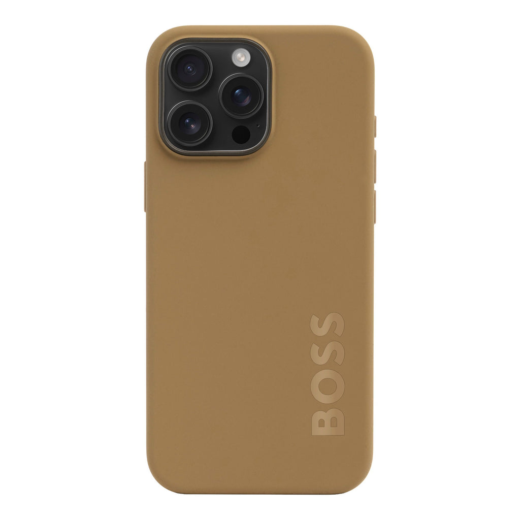 Business gifts BOSS camel color phone case for iPhone 16 Pro Max Edge