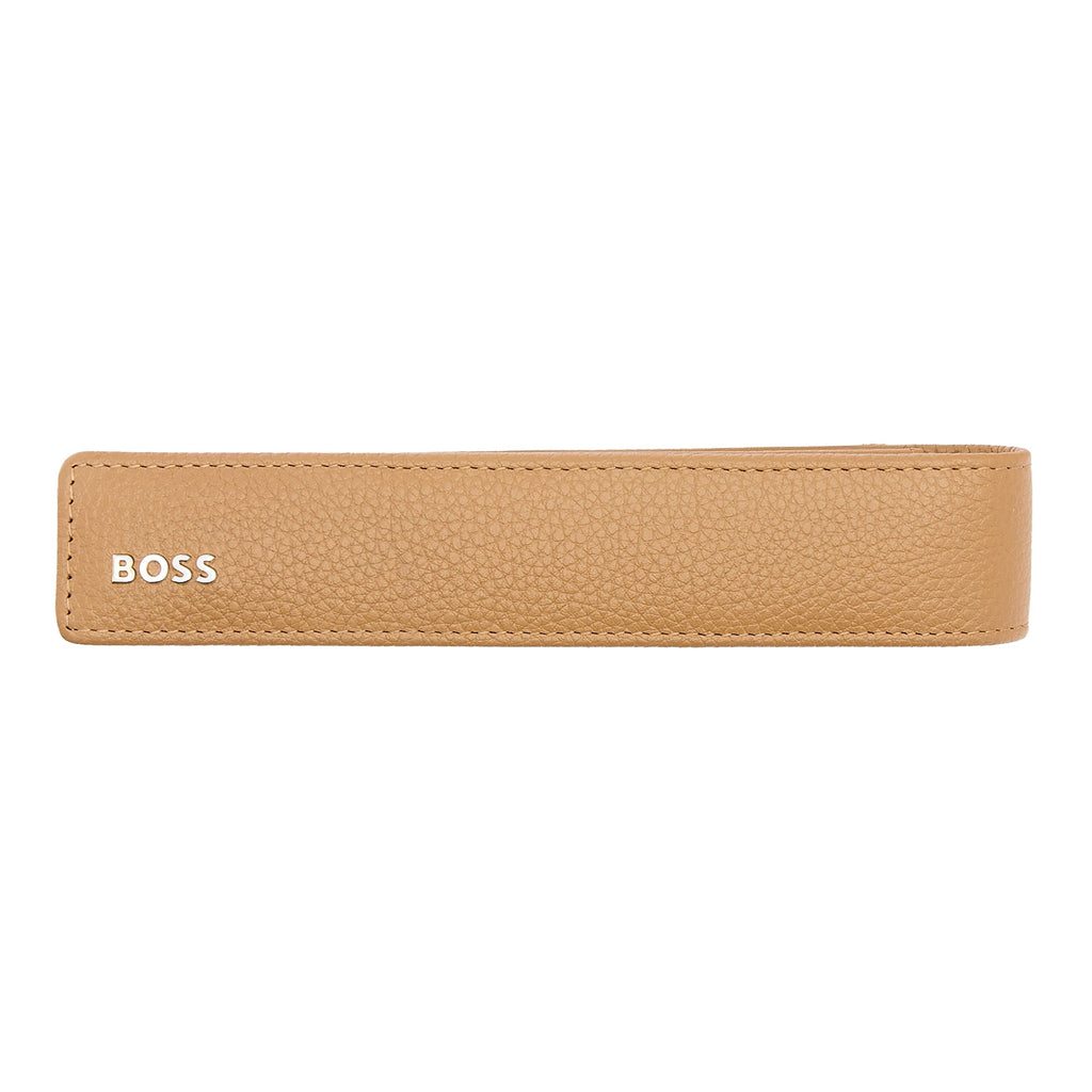 Personalized pen case BOSS Grained Camel Single pen pouch Classic