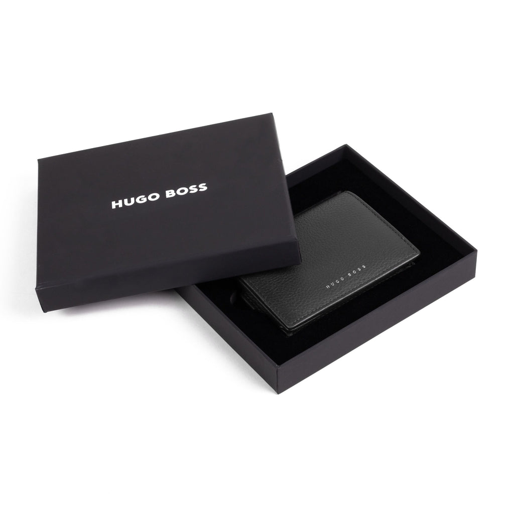 Mens luxury wallets HUGO BOSS black leather Card holder Storyline