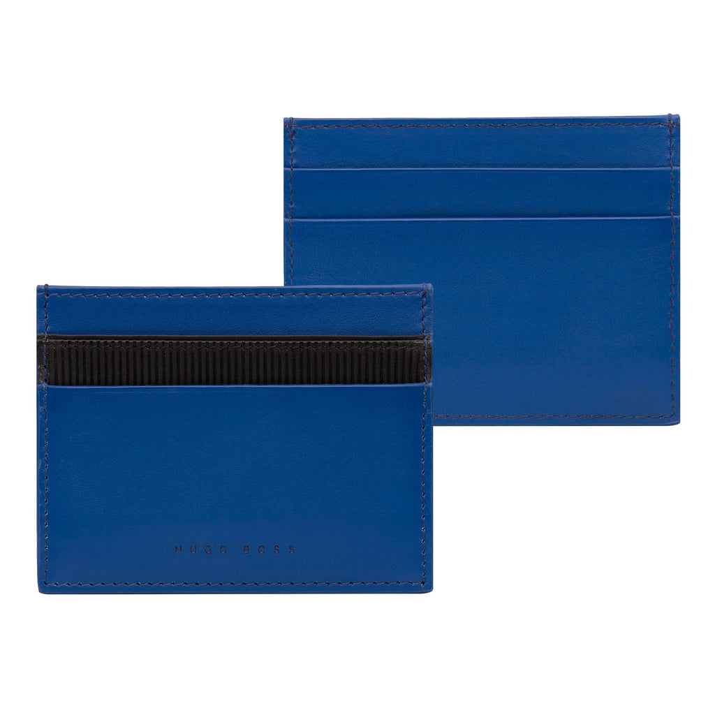 Ballpoint pen, key ring & card holder from HUGO BOSS blue gift set