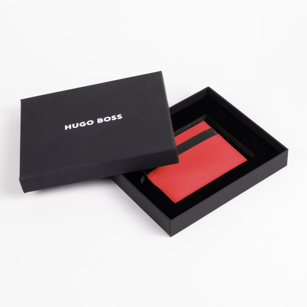 Men's designer wallets Hugo Boss fashion Red card holder Matrix