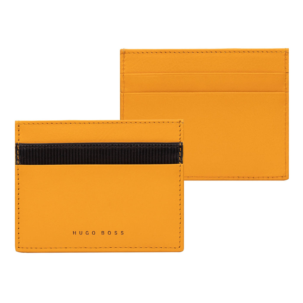 Executive gift set HUGO BOSS trendy yellow ballpoint pen & card holder