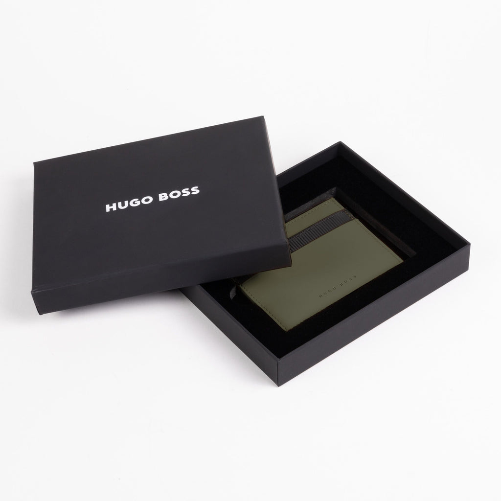 Designer corporate gifts from HUGO BOSS khaki card holder Matrix