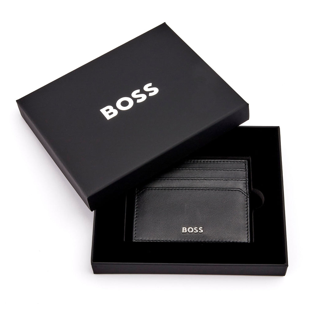 Gift ideas for men HUGO BOSS Smooth Black trifold Card holder Classic