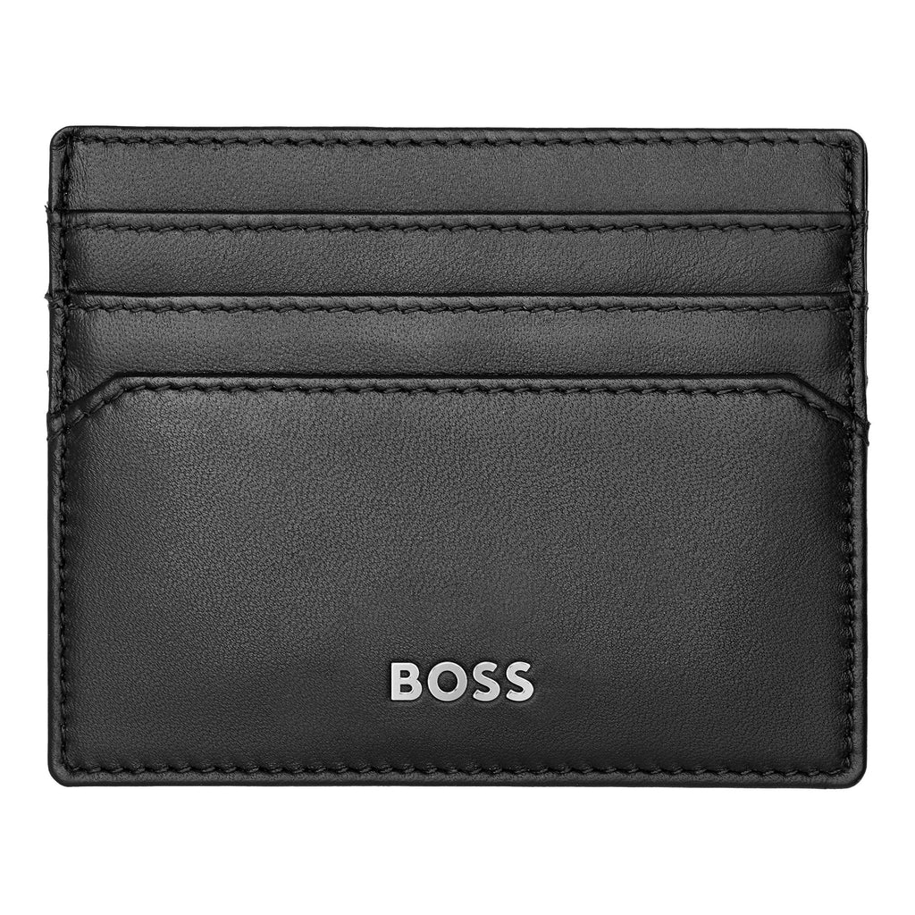 Men's designer wallets HUGO BOSS Smooth Black Card holder Classic 