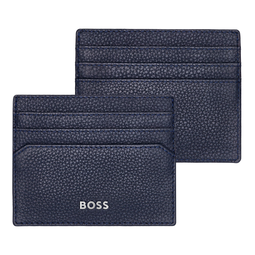 Sets with HUGO BOSS grey-lacqured ballpoint pen & navy card holder