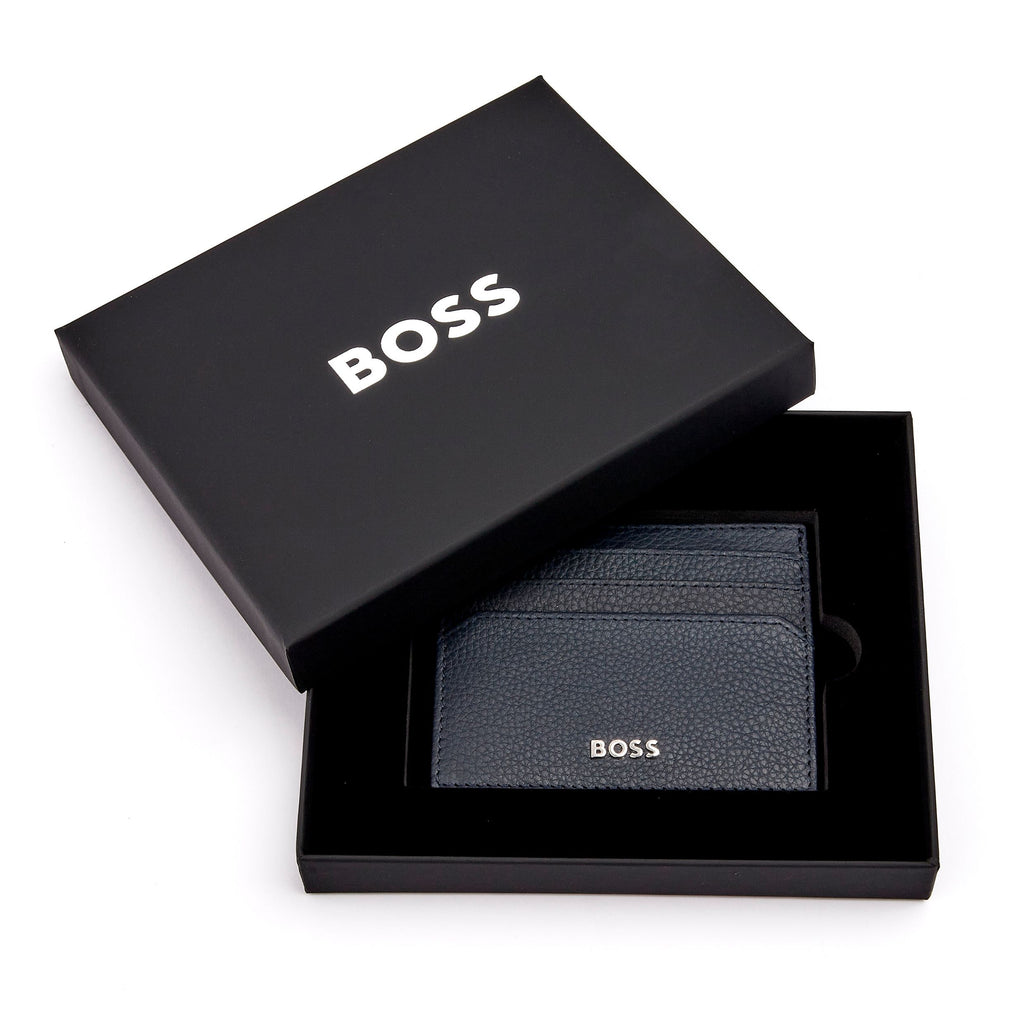 Corporate gift ideas HUGO BOSS Men's Navy Grained Card holder Classic