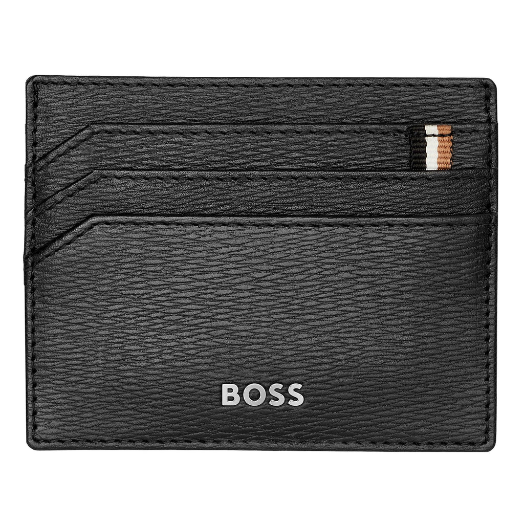  Men's leather card holder HUGO BOSS trendy Black Card holder Iconic