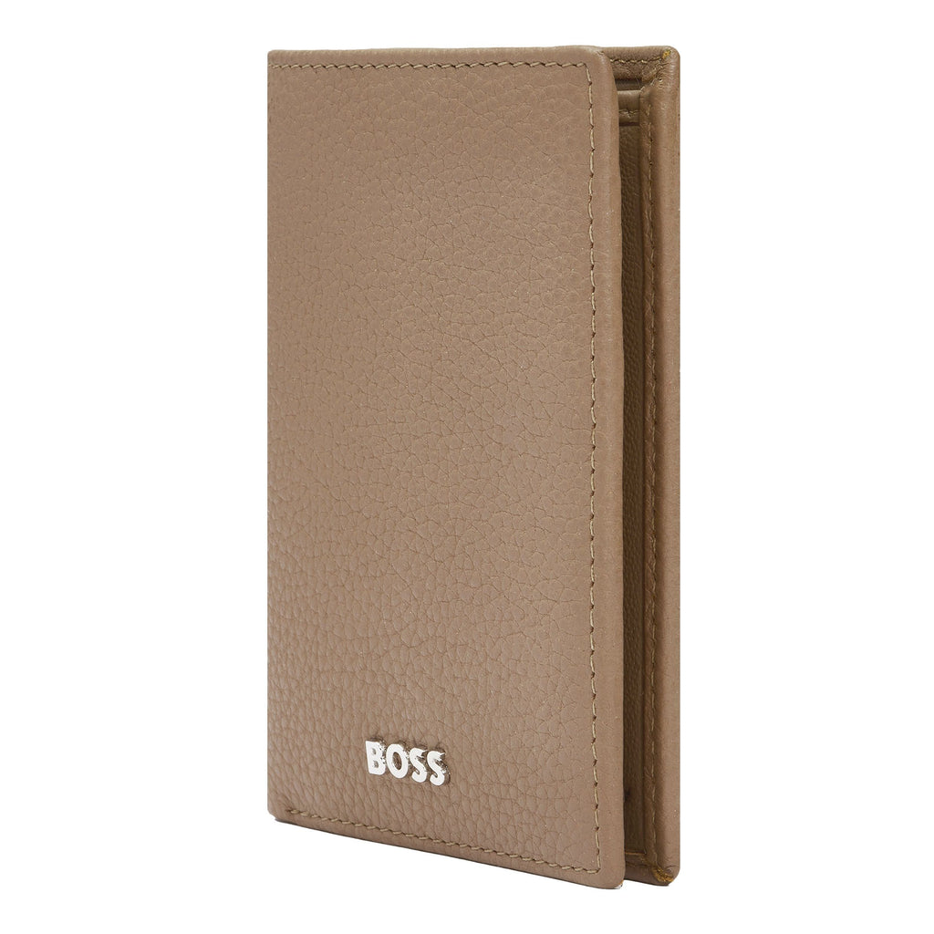  Men's executive wallets BOSS Grained Camel Folding Card holder Classic