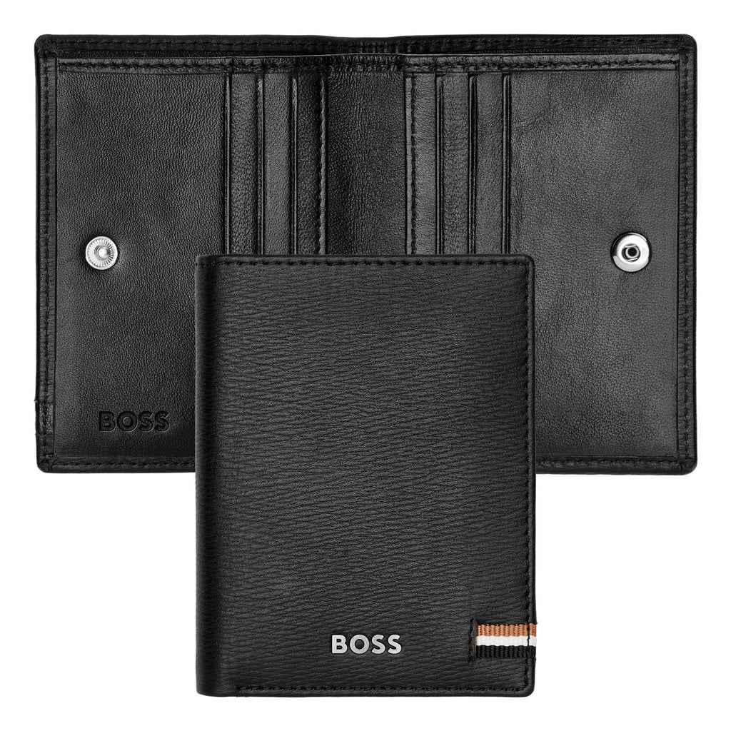 Men's luxury wallets HUGO BOSS Black Folding Card holder Iconic 
