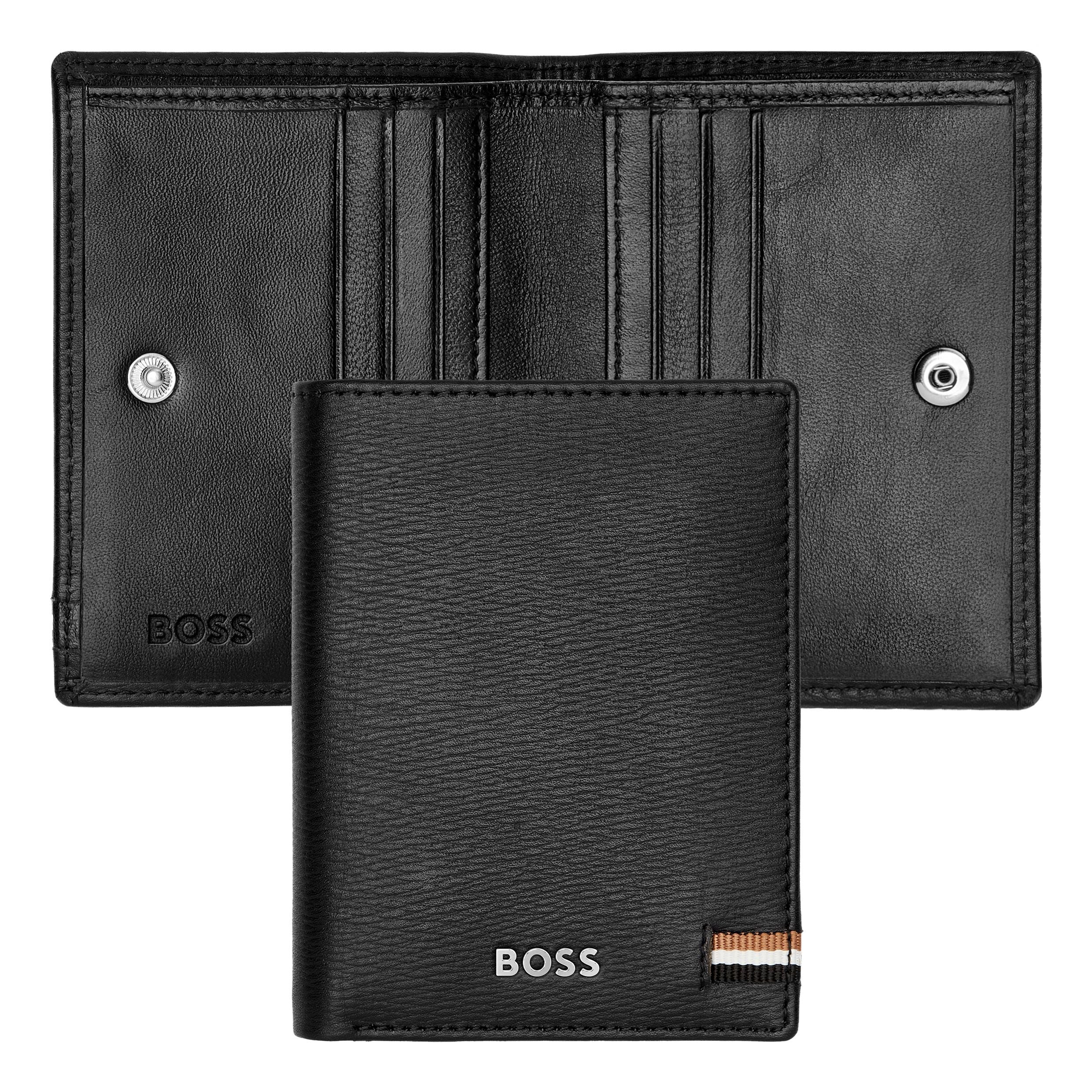 Men's luxury wallets HUGO BOSS Black Folding Card holder Iconic