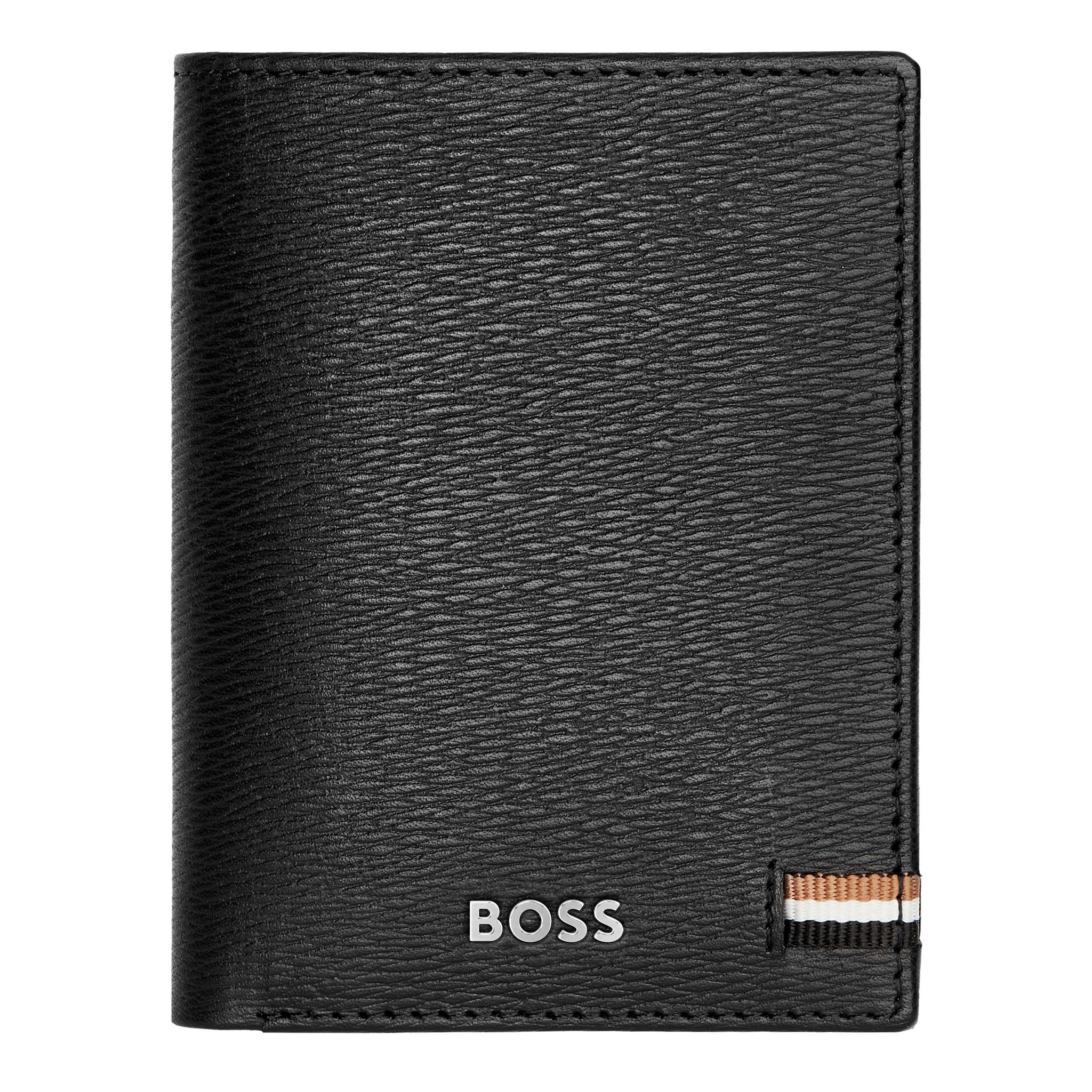 Men's luxury wallets HUGO BOSS Black trifold Card holder Iconic