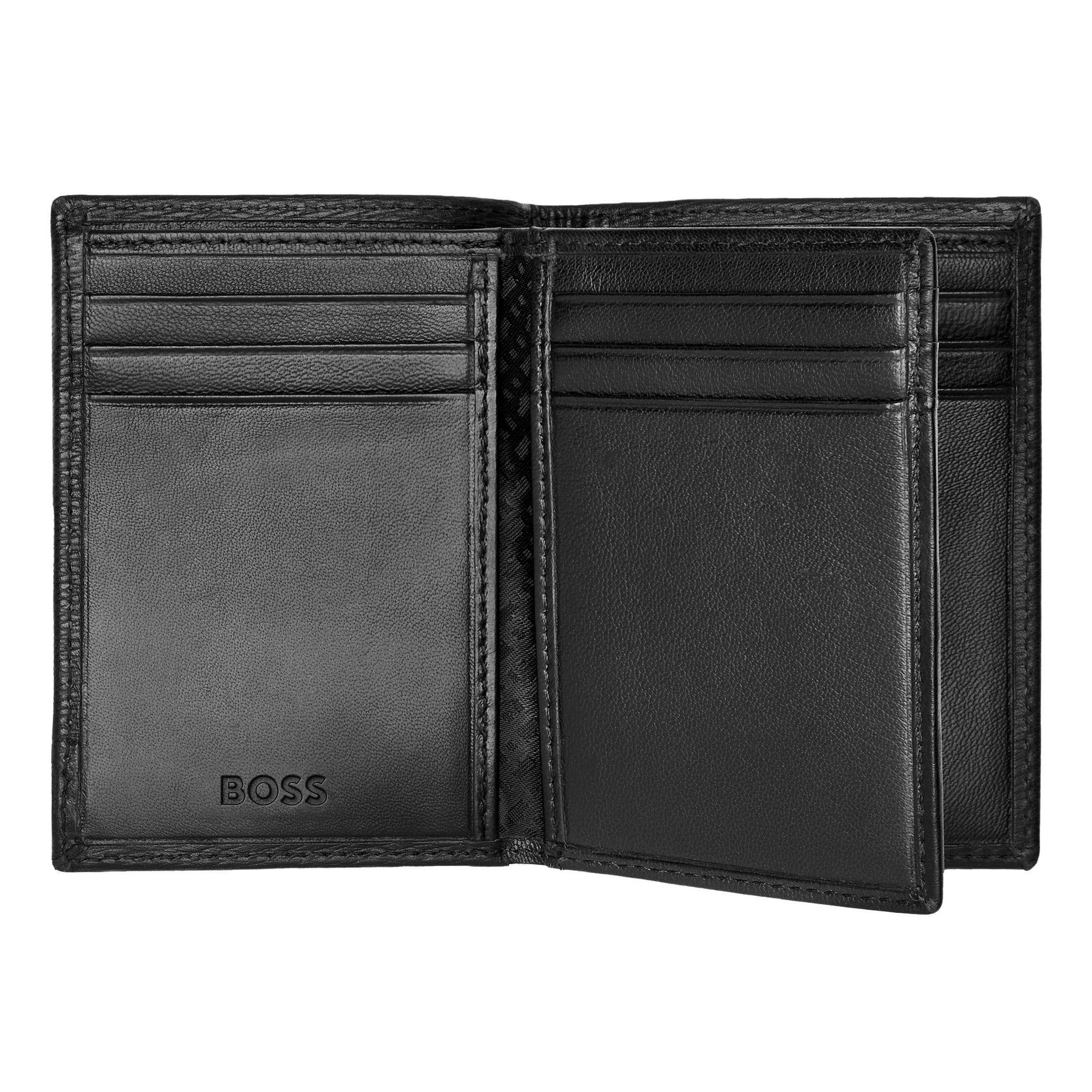 Men's luxury wallets HUGO BOSS Black trifold Card holder Iconic