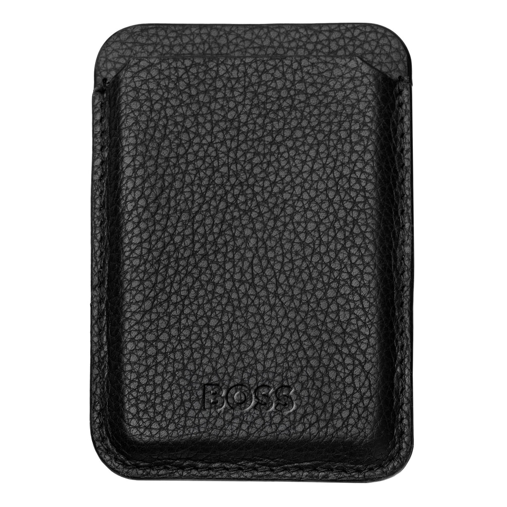  Wallet with MagSafe BOSS Grained Black Magnetic Card holder Classic 