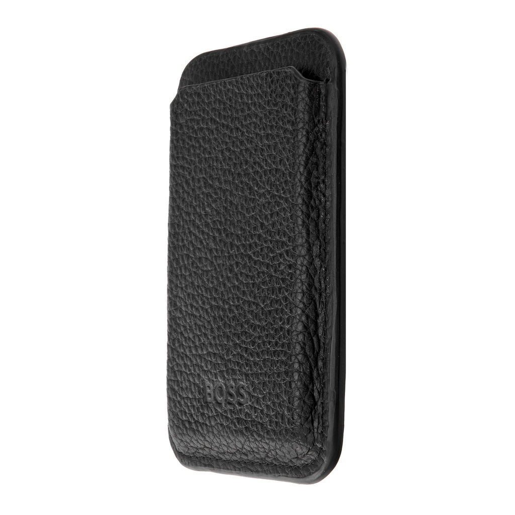 Men's MagSafe wallets BOSS Grained Black Magnetic Card holder Classic