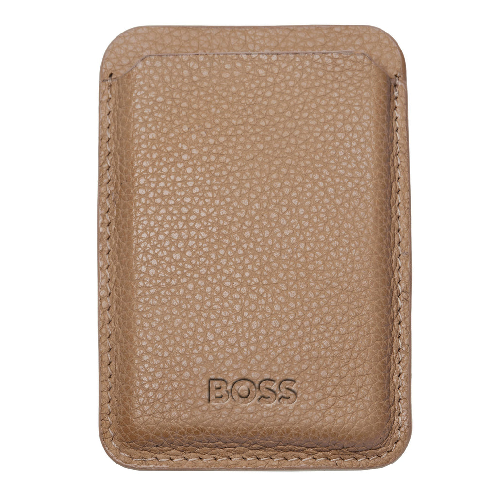  Men's wallets BOSS Grained Camel Card holder with MagSafe Classic 