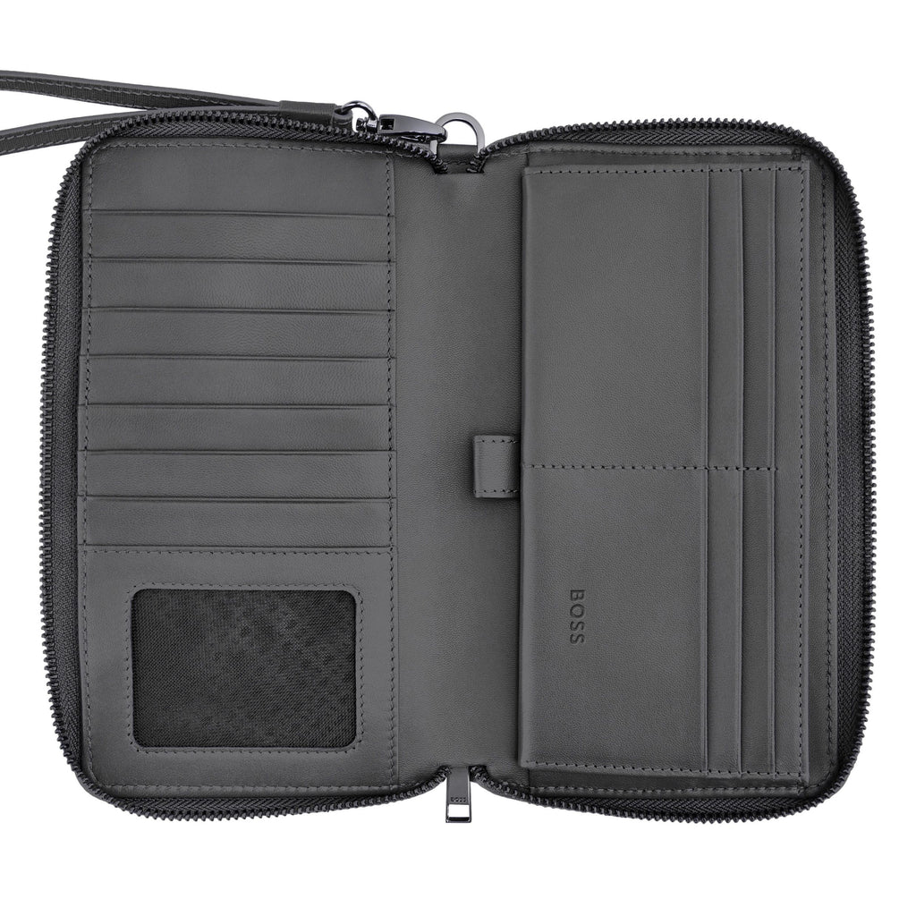 Shop BOSS grey travel wallet Double B in Hong Kong, Macau and China