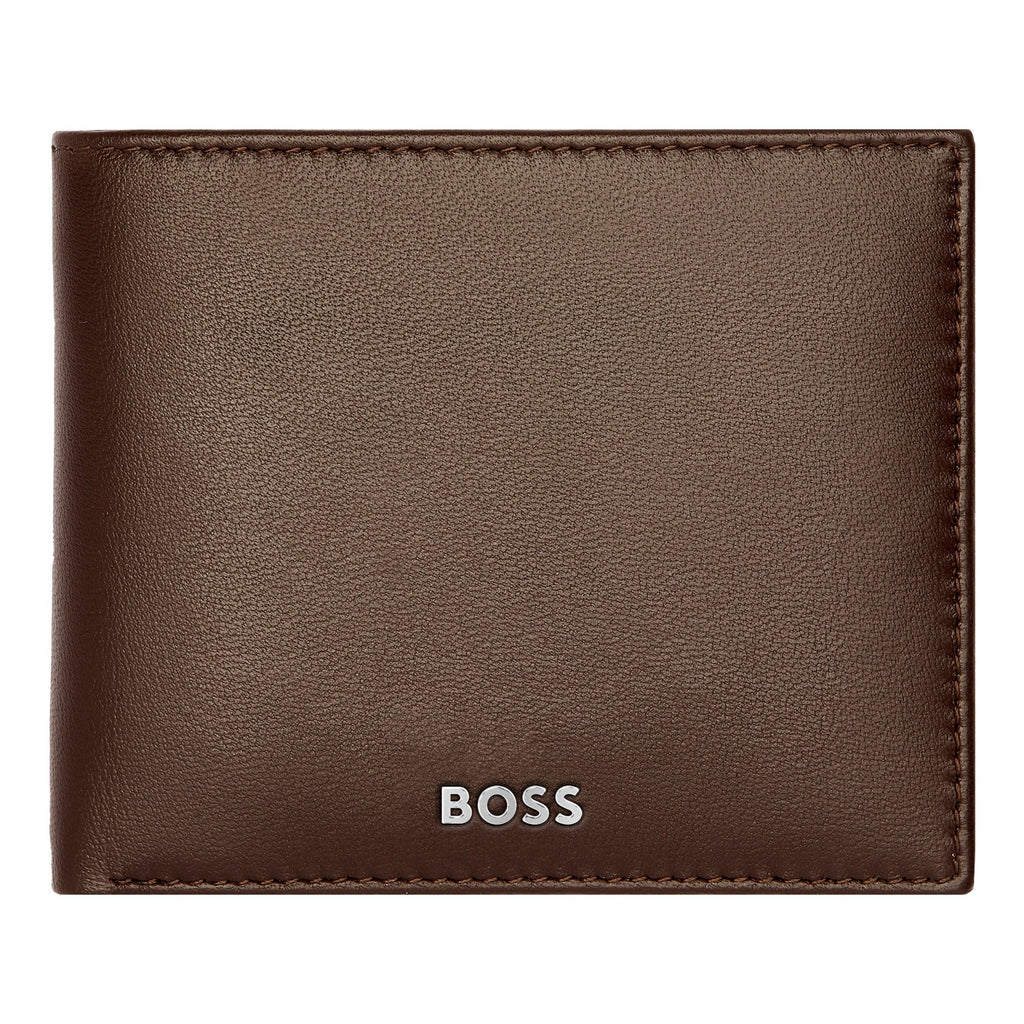  Men's coin wallet with pocket BOSS Smooth Brown coin purse Classic 